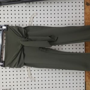 𝅺ZUDA leggings EUC green women's XXS tie waist accent